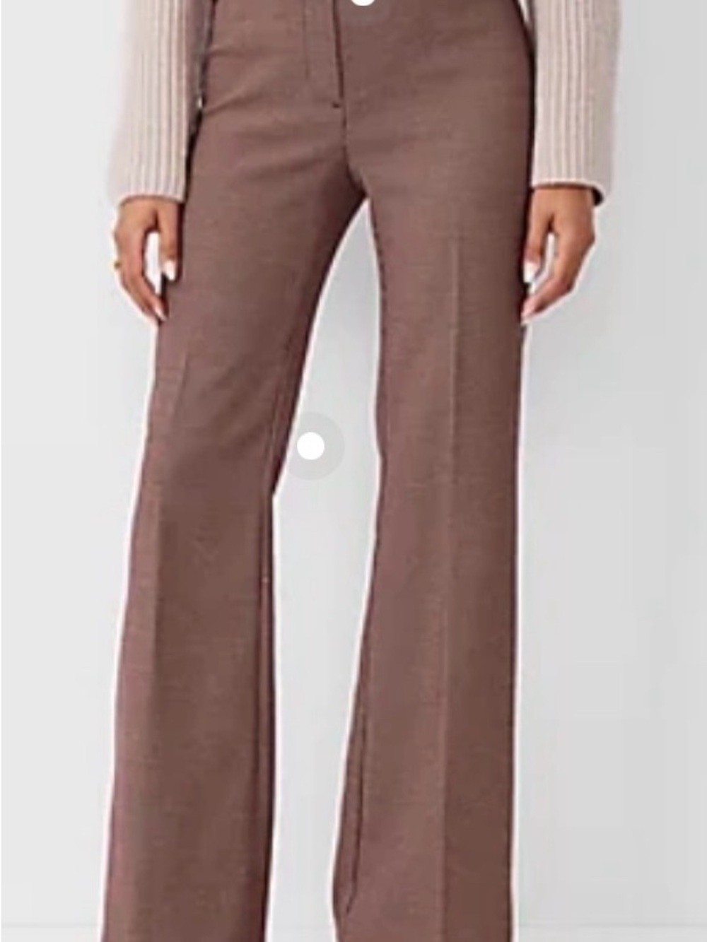Anne Taylor Womens High-Rise Flare-Leg Pants Houndstooth Pattern